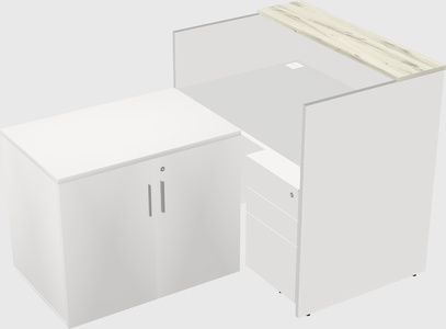 L-shaped modular reception