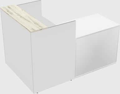 L-shaped modular reception