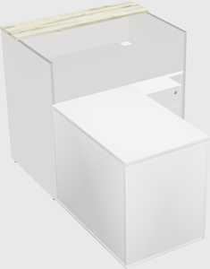 L-shaped modular reception