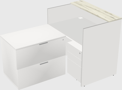 L-shaped modular reception