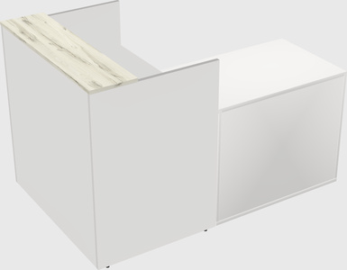L-shaped modular reception
