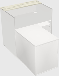 L-shaped modular reception