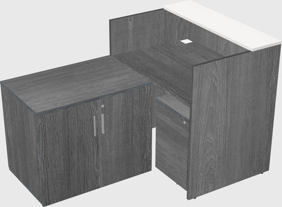 L-shaped modular reception
