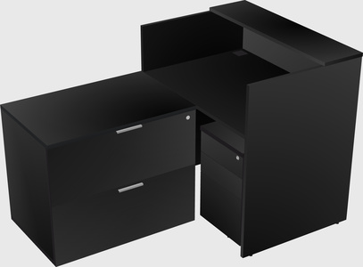 L-shaped modular reception