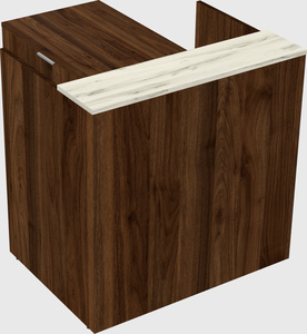L-shaped modular reception