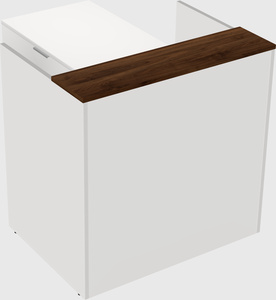 L-shaped modular reception