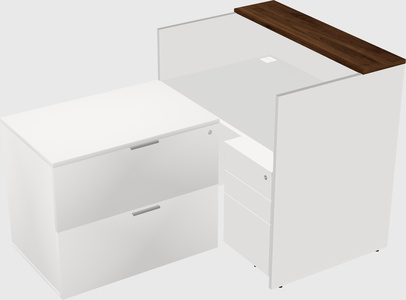 L-shaped modular reception