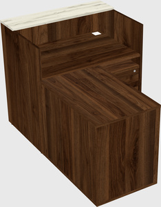 L-shaped modular reception