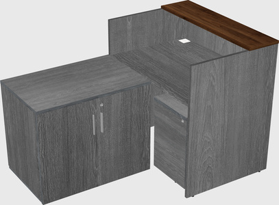 L-shaped modular reception