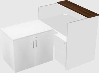 L-shaped modular reception