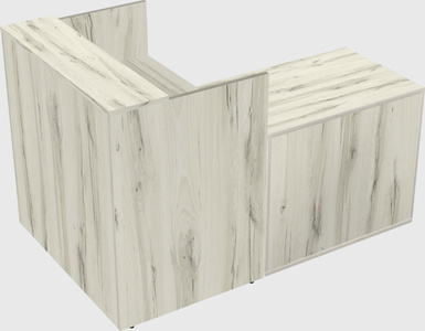 L-shaped modular reception