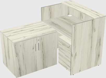 L-shaped modular reception