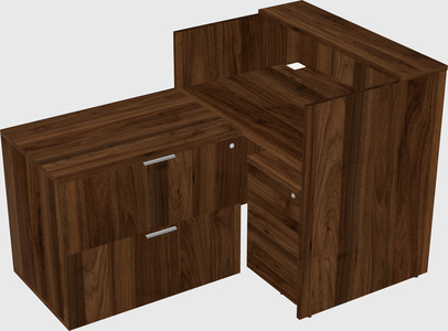 L-shaped modular reception
