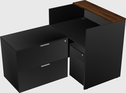 L-shaped modular reception