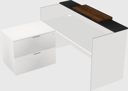 L-shaped modular reception