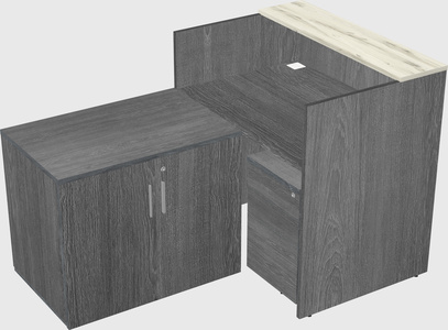 L-shaped modular reception