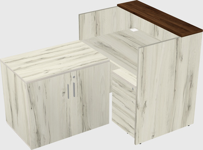 L-shaped modular reception