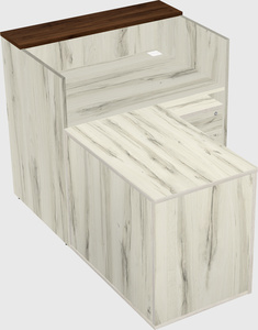 L-shaped modular reception