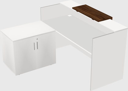 L-shaped modular reception