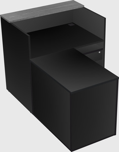 L-shaped modular reception