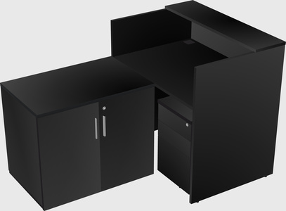 L-shaped modular reception