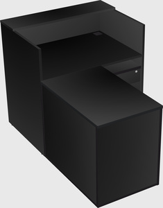 L-shaped modular reception