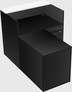 L-shaped modular reception