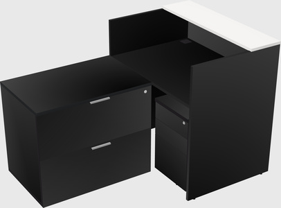 L-shaped modular reception