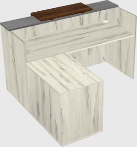 L-shaped modular reception