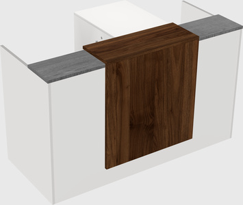 L-shaped modular reception