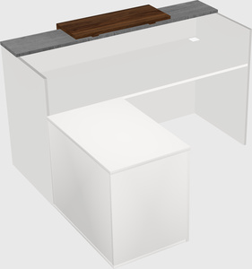 L-shaped modular reception