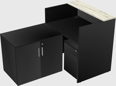 L-shaped modular reception
