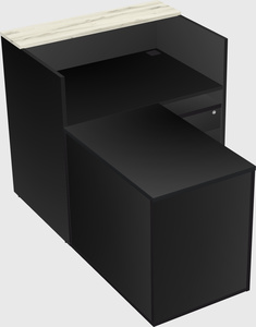 L-shaped modular reception