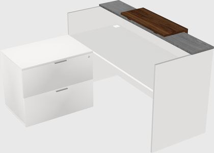 L-shaped modular reception