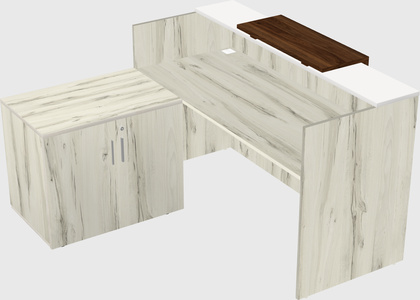 L-shaped modular reception