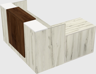 L-shaped modular reception