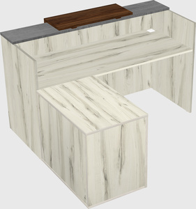 L-shaped modular reception