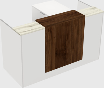 L-shaped modular reception