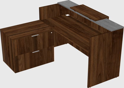 L-shaped modular reception