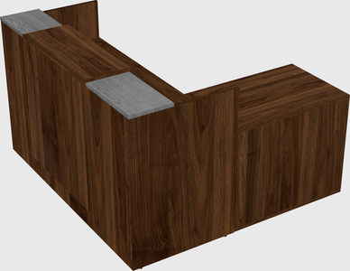 L-shaped modular reception