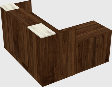 L-shaped modular reception