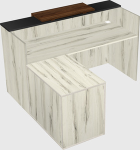 L-shaped modular reception