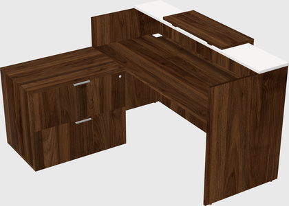 L-shaped modular reception