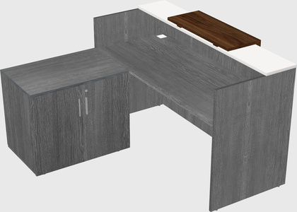 L-shaped modular reception