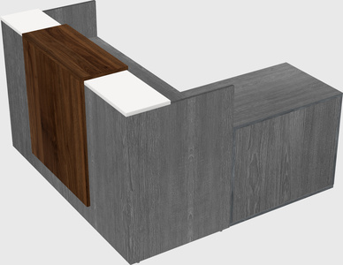 L-shaped modular reception