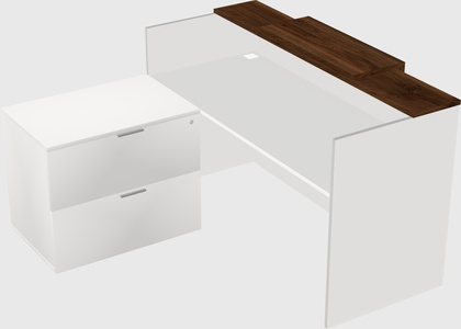 L-shaped modular reception