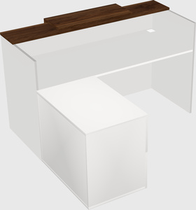 L-shaped modular reception