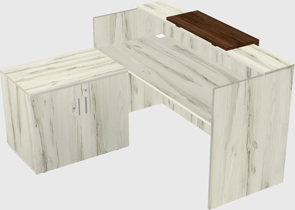 L-shaped modular reception