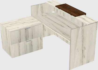 L-shaped modular reception
