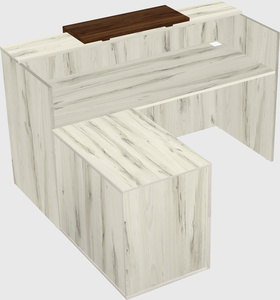 L-shaped modular reception